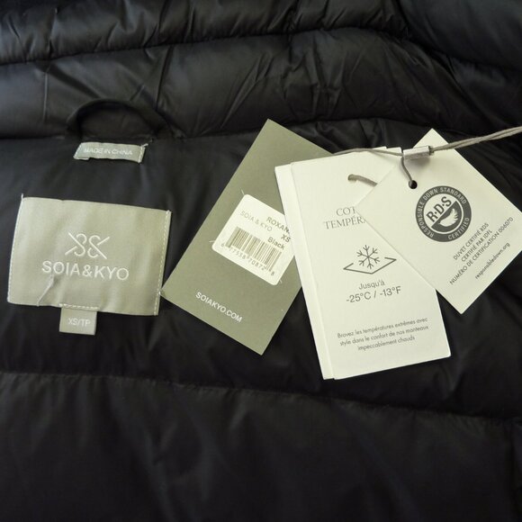 Soia and Kyo Roxann Straight-Fit 750 Fill Down Coat with Hood - Picture 11 of 12